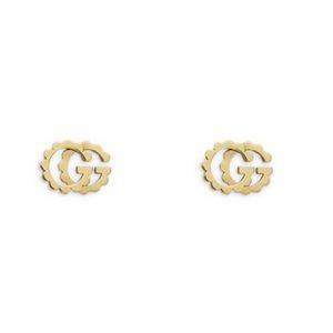 Yellow Gold Running GG Scallop Earrings